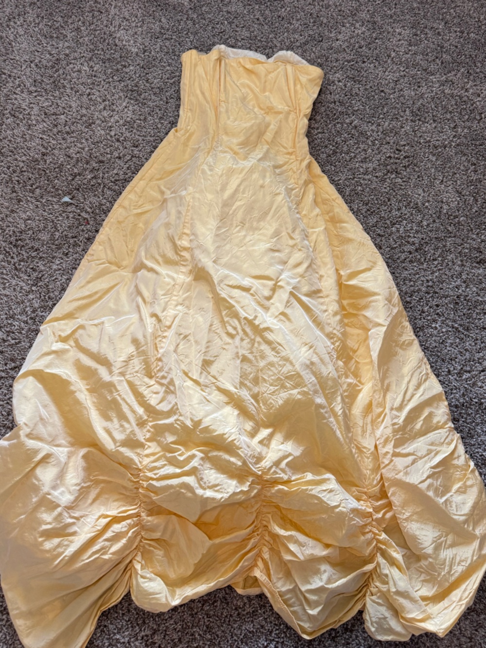 Y2K Disney Belle Jessica McClintock Yellow Prom Dress 2000s